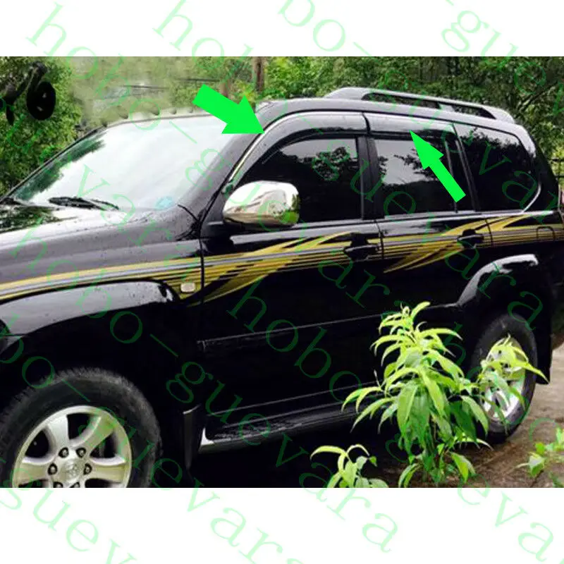 Подходит для Toyota Land Cruiser Prado FJ120 2003-2009 окна автомобиля дождь брови планки 4 шт