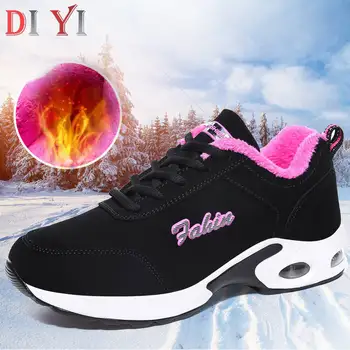 

Women's Sports Shoes Air Cushion Women Sneakers Lace-Up Running Shoes for Women Mesh Shoes Plus Velvet Woman Sport Tennis A32