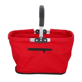

ELEG-Shopping Basket Folding Portable Shopping Basket Storage Fruit Basket Picnic Basket