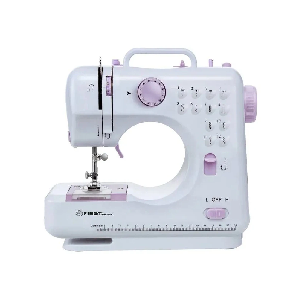 Швейная машина FIRST FA-5700-2 Purple (Встроенный нитеобрезатель, кнопка реверса,обратный ход, обратный шов, освещение, подсветка рабочей поверхности, cъемная прижимная лапка)