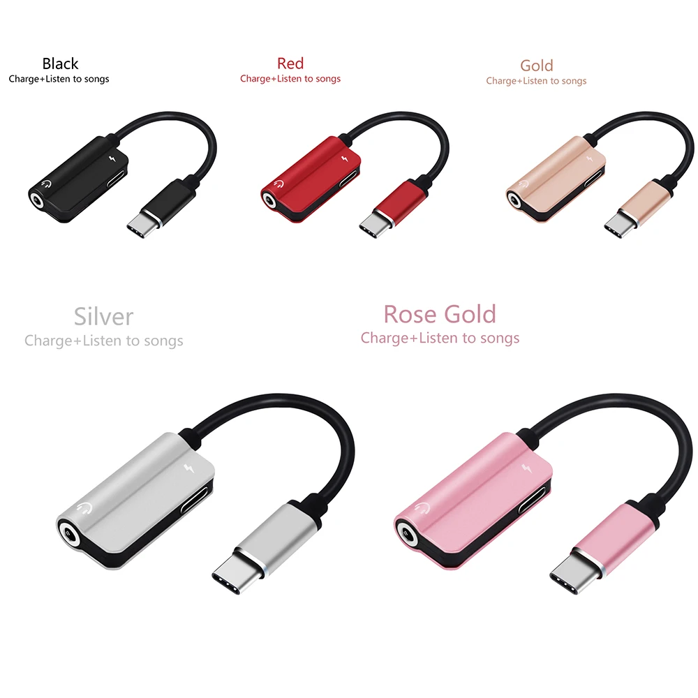 2 в 1 usb type-C до 3,5 мм аудио зарядный адаптер конвертер мужчин и женщин сплиттер кабель для huawei P20 Pro Аксессуары для телефонов