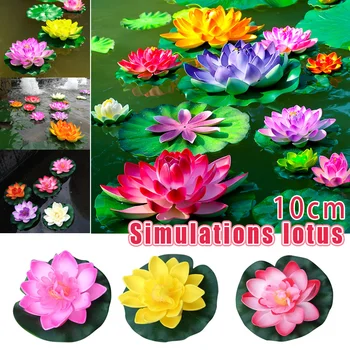 

5pcs Simulation Water Lily Pad Floating Pond Decoration Flowers Plants Home Decor B99