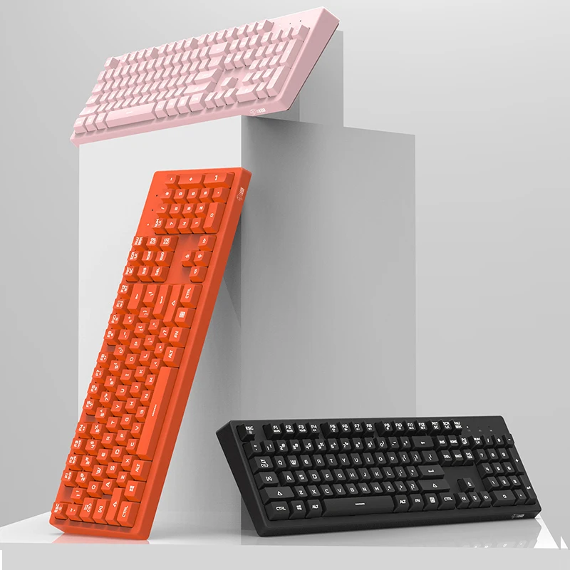 

[NEW] Wire Keyboard 104 keys Ergonomic Design, Floating keys design Fashion keboards for Computer/Laptop PC Gaming /office