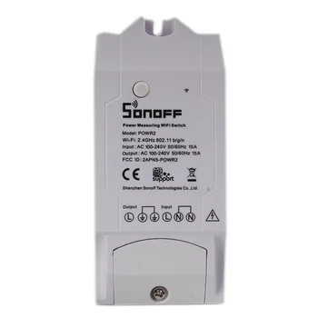 

Sonoff Pow R2 16A Wifi Smart Switch Monitor Energy Usage Smart Home Power Measuring Wi-fi Switch APP Control Works with Alexa