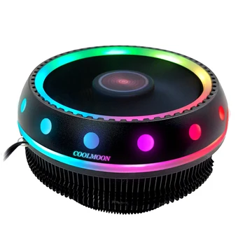 

COOLMOON UFO RGB CPU Cooler Heatsink LED 12V for AMD PC Processor Desktop Cooling Radiator