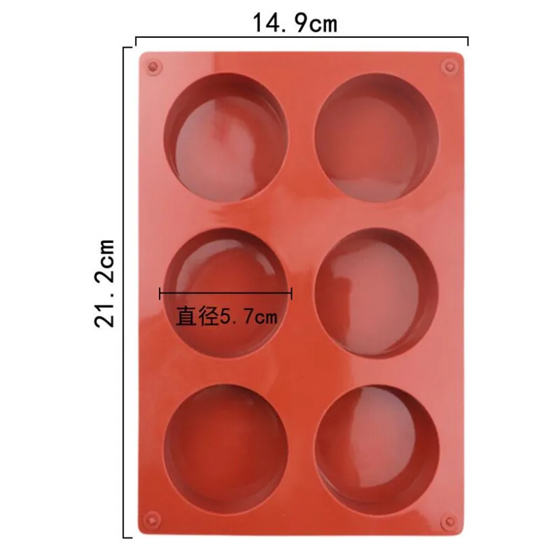 Silikon-Muffinform 6 Herz-Mulden – Backform Für Kuchen, Eis, Seife & Mehr