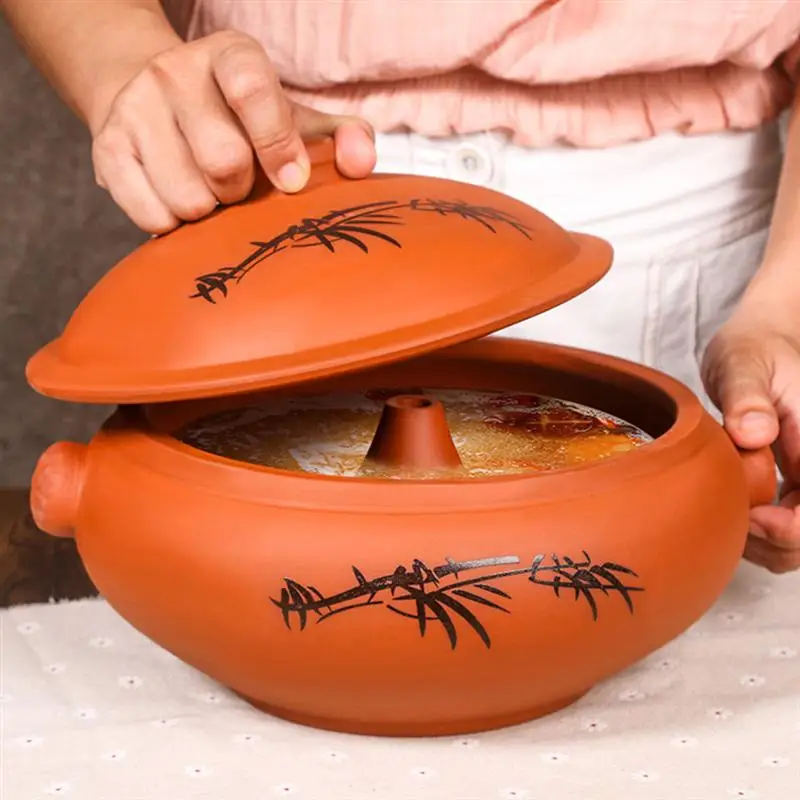 Ceramic Casserole Stew Pot Ceramic Cookware for Home Use (Assorted Color)