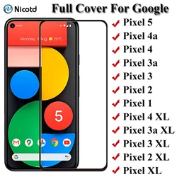 Premium Full Cover Tempered Glass Screen Protector for Black Color (For Pixel 5A 5G)