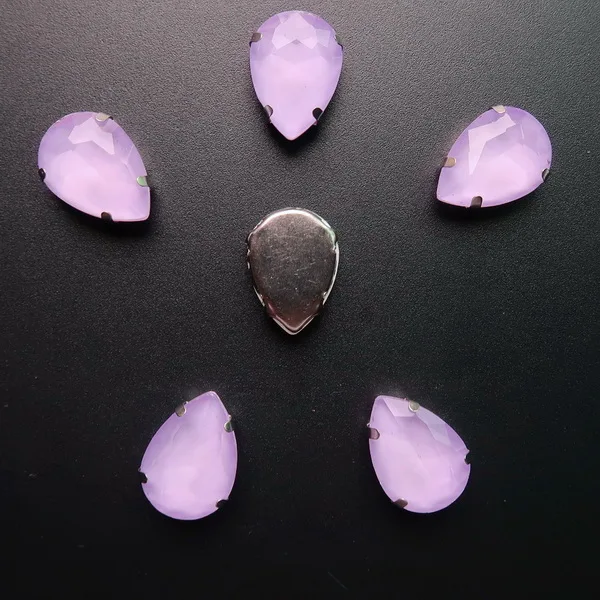 A16 Violet Серебряные когти настройки 7x10 10x14 13x18 мм желе конфеты и AB цвета стекло кристалл капли пришить стразы свадебное платье diy отделка - Цвет: A16 Violet
