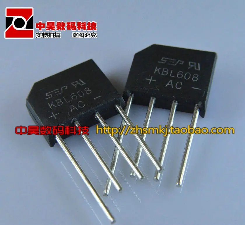 KBL608 6A/800V подлинный мост выпрямительный плоский мост