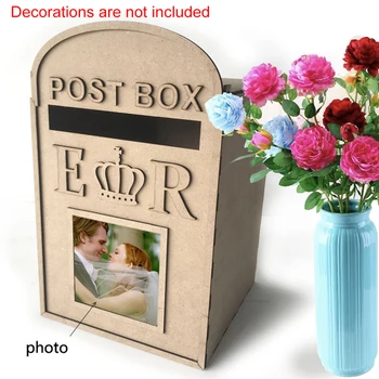 

Envelopes Keys Wooden Decoration Gift Money Case Party Square With Lock Card Box Anniversary Wedding Supplies DIY Storage