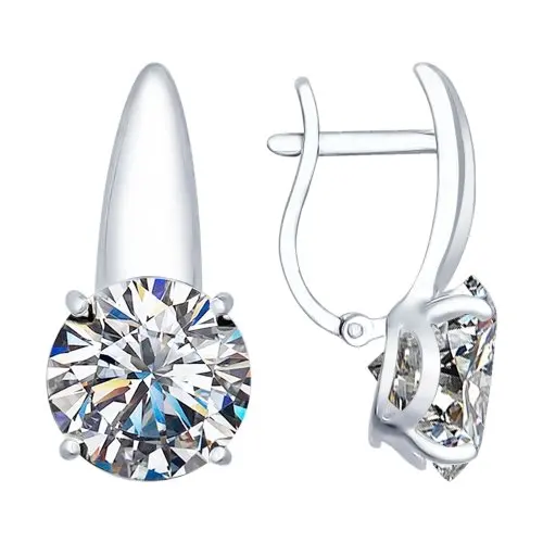 SOKOLOV Silver earrings with cubic zirconia