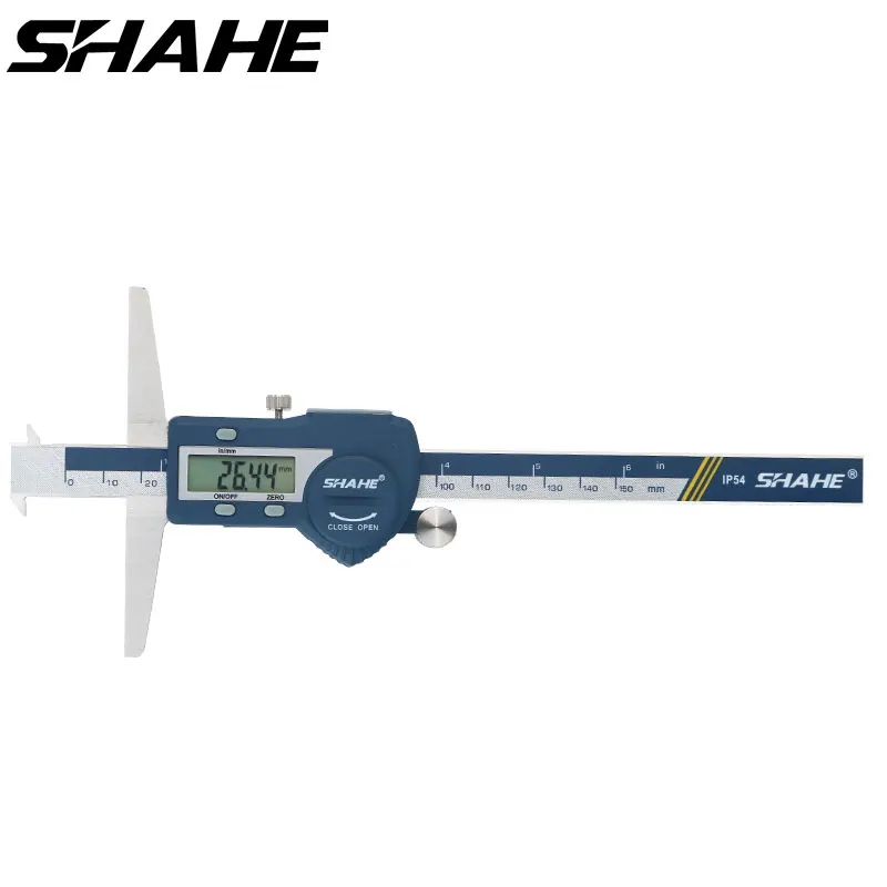 Цифровой штангенциркуль shahe 0 150 мм из нержавеющей стали с двумя крючками цифровой