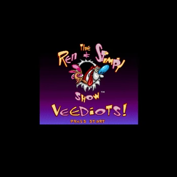 

Ren & Stimpy Show, The - Veediots! USA Version 16 bit English Big 46 pins Grey Game Card For NTSC Game Player