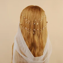 TRiXY H85-G Стразы Свадебный головной убор невесты ручной работы элегантная свадебная корона цветочный жемчуг аксессуары для волос шпилька украшения