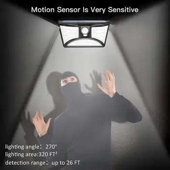 

Garden Solar Lights Solar LED Wall Light Outdoor 270 Degree Solar PIR Motion Sensor Lamp Wall Light LED Waterproof Outdoor Lamp