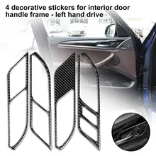 

Sturdy 4Pcs Glossy Adhesive Inner Door Handle Panel Decor Sticker Anti-peel Frame Sticker Compact