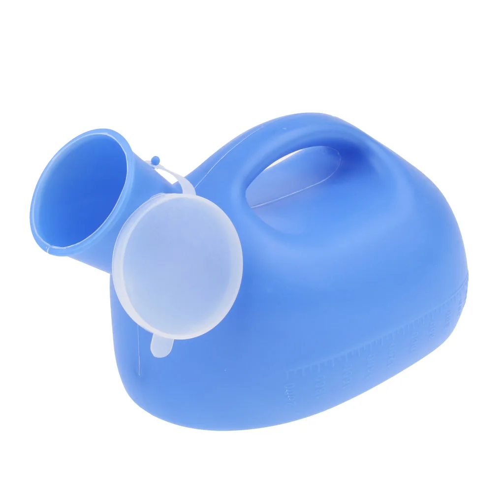 Portable Male Urinal Potty Pee Collector Storage Bottle for Hospital Travel Camping, 2000ml, with Tight Seal Lid, Leakproof 2