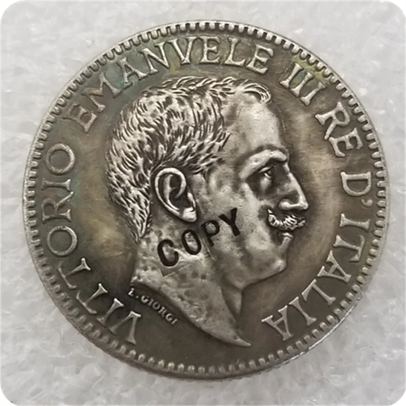 1919 итальянский Сомалиленд(Somalia) 1/2 Rupia-Vittorio Emanuele III имитация монеты