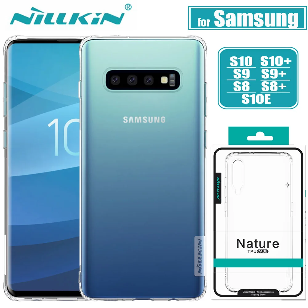Чехол Nilkin для Samsung Galaxy S10 S9 S8 Plus чехол Nillkin 0 6 мм мягкий прозрачный из ТПУ телефона