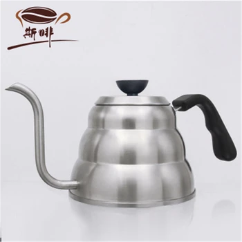 

Gooseneck Coffee Kettle with thermometer 1.2L/1L Drip Kettle With Lid Long Mouth Coffee Tea pot for Office Kitchen