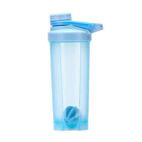 500 ml/700 ml протеин порошок шейкер бутылка герметичная с ручкой тренажерный зал Фитнес Прочный Спортивный Бутылки для воды посуда для напитков - Цвет: 700ml Blue