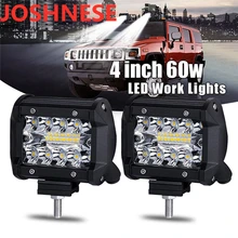 2 шт. 10800LM 60 Вт 4 дюйма 20 светодиодный рабочий светильник светодиодный светильник бар точечный луч прожектора Вождение внедорожная лодка тягач ATV UTV автомобильные аксессуары