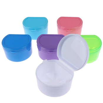 

NEW 1PCS High Quality Denture Bath Box Full Denture Soaking Case Prosthesis Container 6 Colors Denture Box