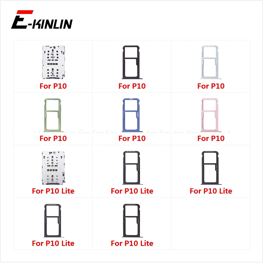 

Sim Card Socket Slot Tray Reader Holder Connector Micro SD Adapter Container For HuaWei P10 Lite Replacement Parts
