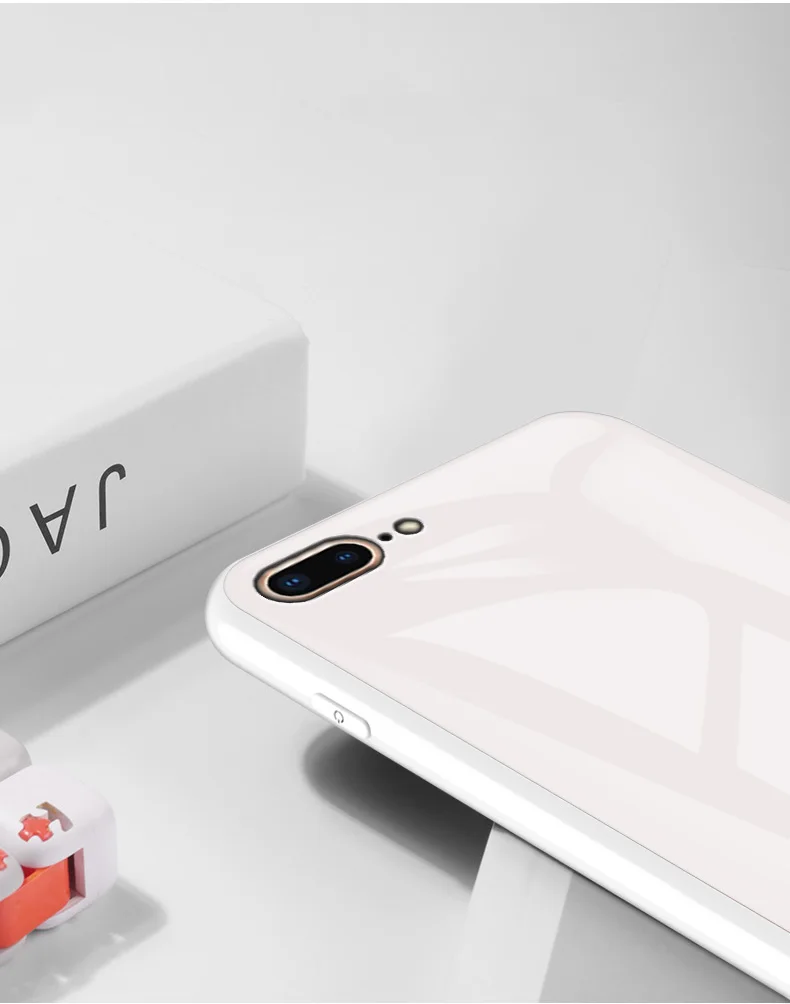 Macaron стеклянный чехол для Apple iPhone 7 Plus Модный милый Противоударный задняя крышка для iphone 8 Plus задняя крышка телефона