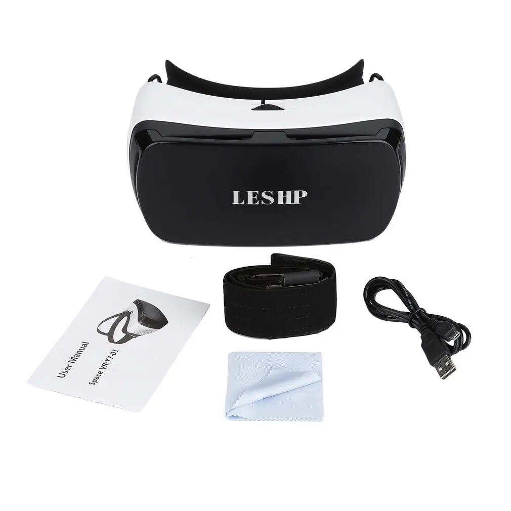 LESHP 3D VR очки гарнитура Очки виртуальной реальности Box Воспроизведение фильмов