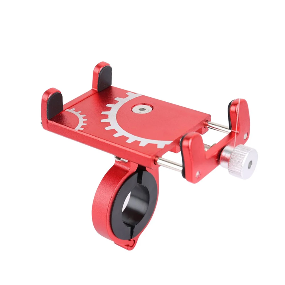 Aluminum Alloy Bicycle Phone Holder Anti-shake Mobile Phone& GPS Navigation Racks MTB Bike Motorcycle Bike Phone Holder - Цвет: Red