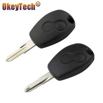 

OkeyTech Remote Key Shell For Renault Duster Clio DACIA 3 Twingo Logan Sandero Modus For Nissan 2 Buttons Car Alarm Key Case