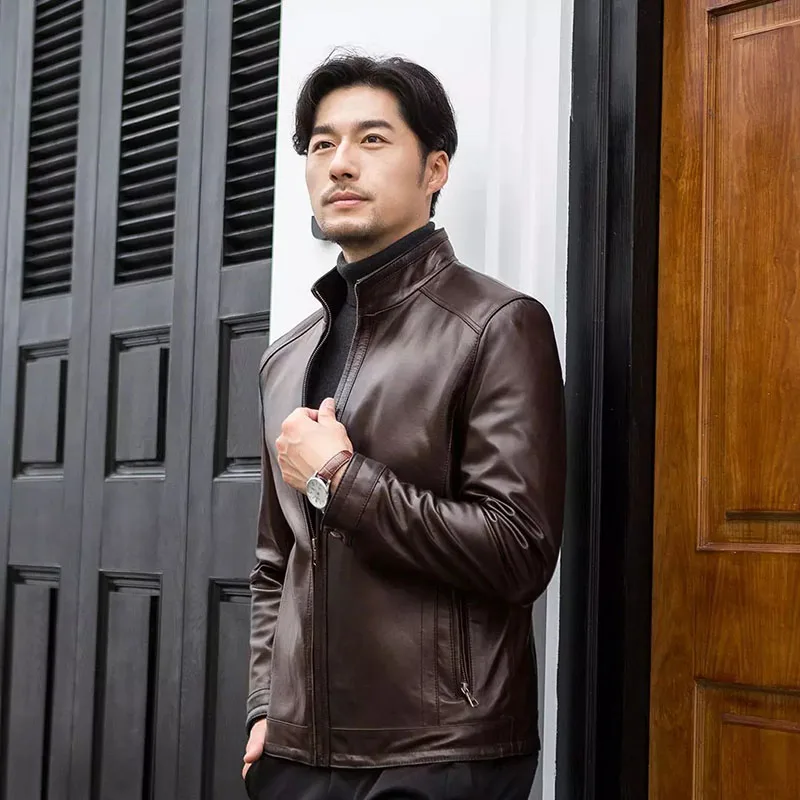 Youpin Men Genuine Leather Jacket 100% Genuine
