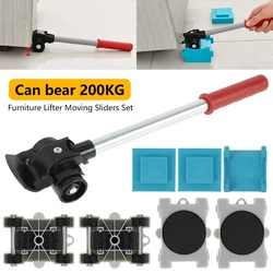 Conjunto de deslizantes e ferramentas de movimento, 8 peças, móveis pesados, levantamento e movimento, movedores de móveis, 360 graus, almofadas giratórias, max de 200kg