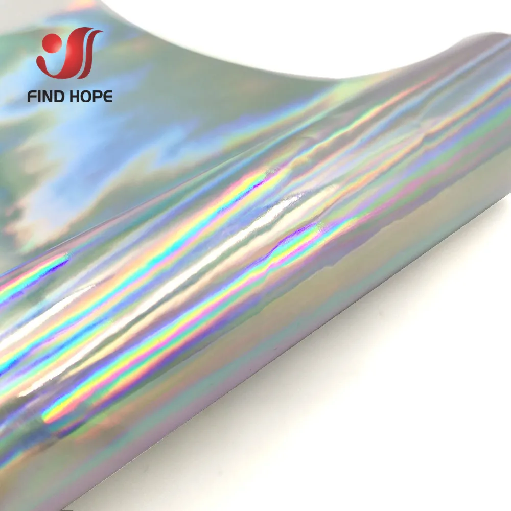 Holographic Self Adhesive Permanent Vinyl Iridescent Silver Film Craft Peel and Stick Cutting Vinyl Cup/Wall/Glass Logo Letters