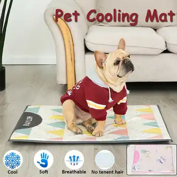 

S/M/L Size New Summer Cooling Mats Blanket Pet Dog Ice Pad Silk Bed Sofa Sleeping Pad For Cats Cushion Pet Accessories