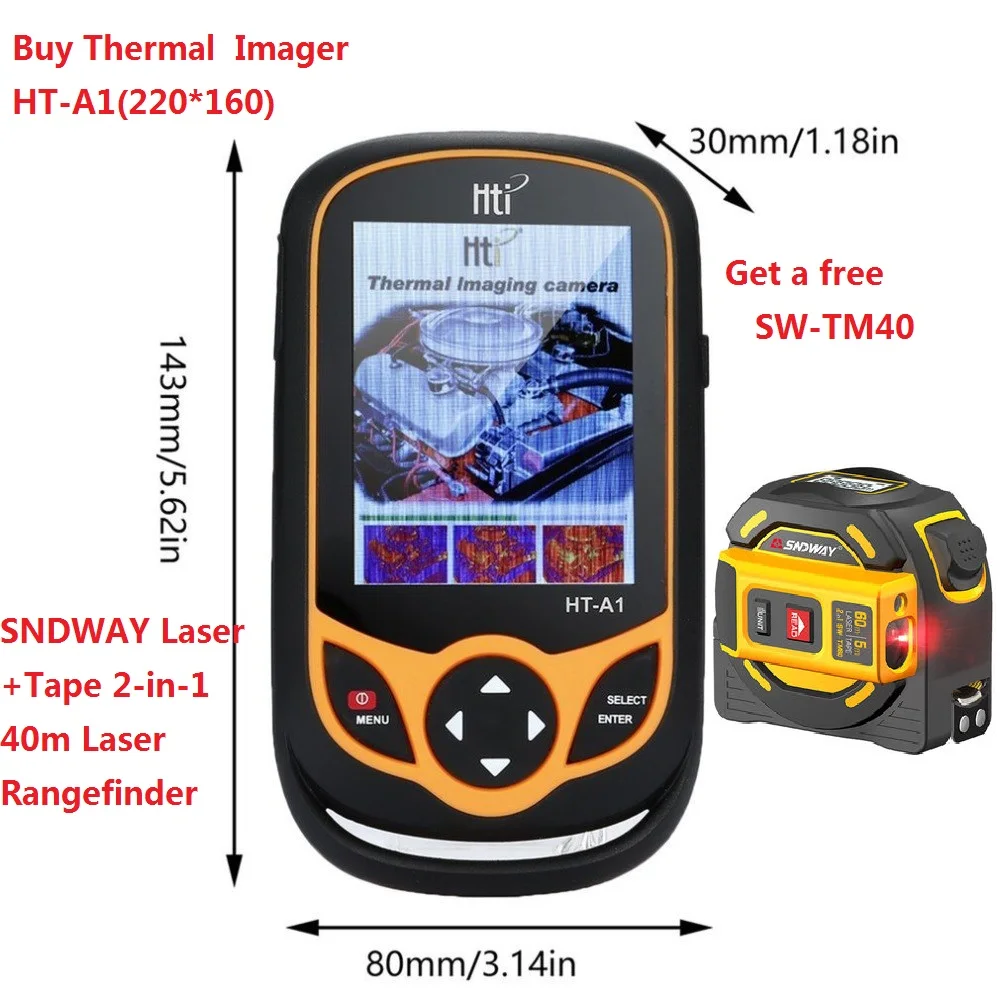 HT-A2 TFT экран теплового инфракрасного Imager камера детектор измеритель температуры измерительные инструменты 100-240 в 640*480 HT-A1