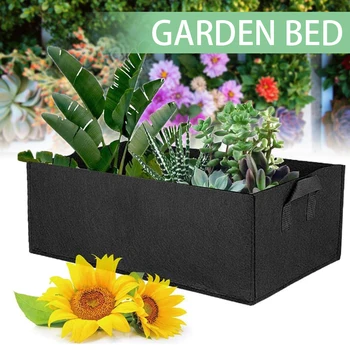 

1Pcs Growing Bag 100x60x40cm Garden Bed Outdoor Garden Yard Vegetable Plant Flower Planting Bag Planter Pot with Handles