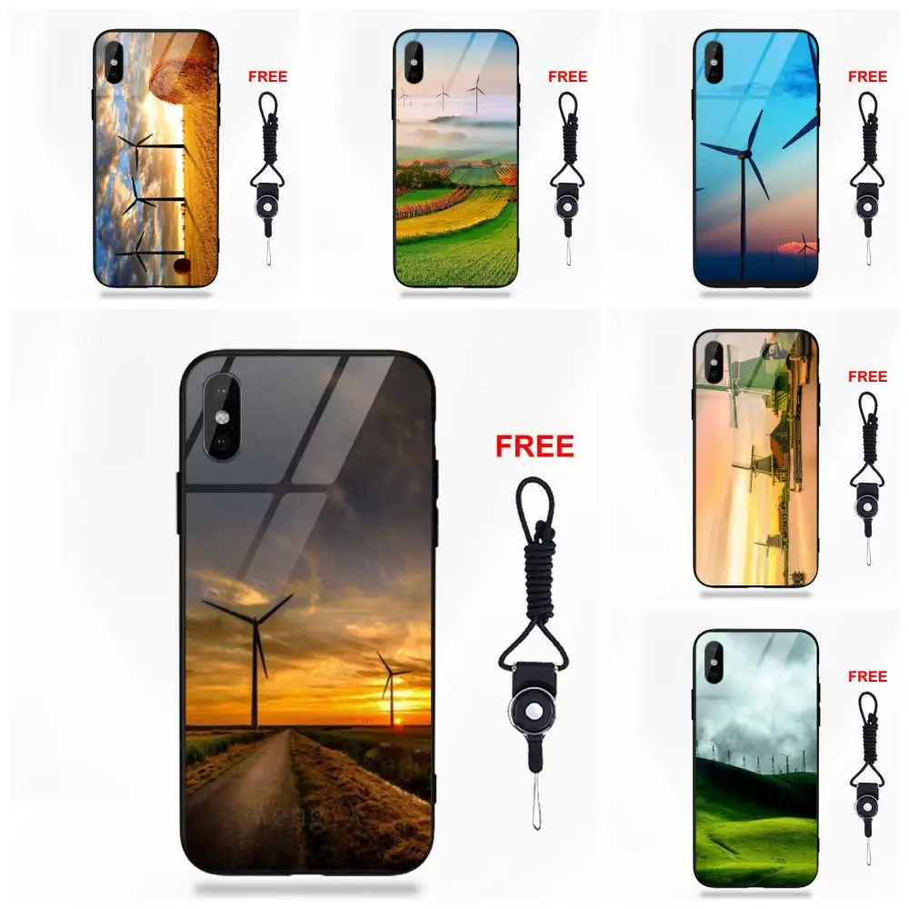 Природные Ландшафтные ветряные турбины для Apple iPhone 5 5C 5S SE 6 6S 7 8 Plus X XS Max XR мягкие