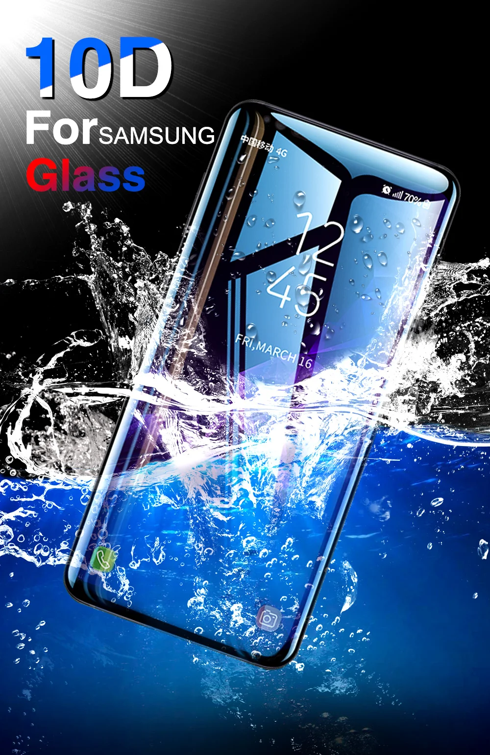 Для SAMSUNG S10 закаленное Стекло полное защитное стекло 9H 10D Экран протектор для SAMSUNG Galaxy S8 S9 S10 плюс S10e Note 8 9 Защитная пленка для стекла