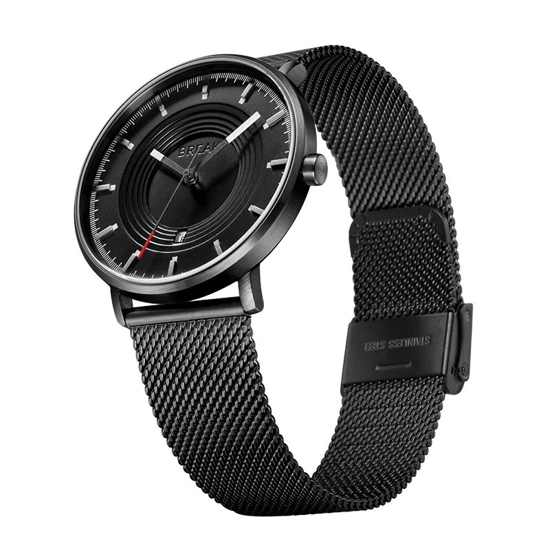 BREAK Brand Watches Men Simple Limited Edition Unique Creative Ultra Thin Minimalist Classic Quartz Relogio Masculino