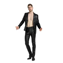 Осень/Зима мужские облегающие кожаные штаны, культивировать свою мораль локомотив кожаные брюки с бархатом PU прямые