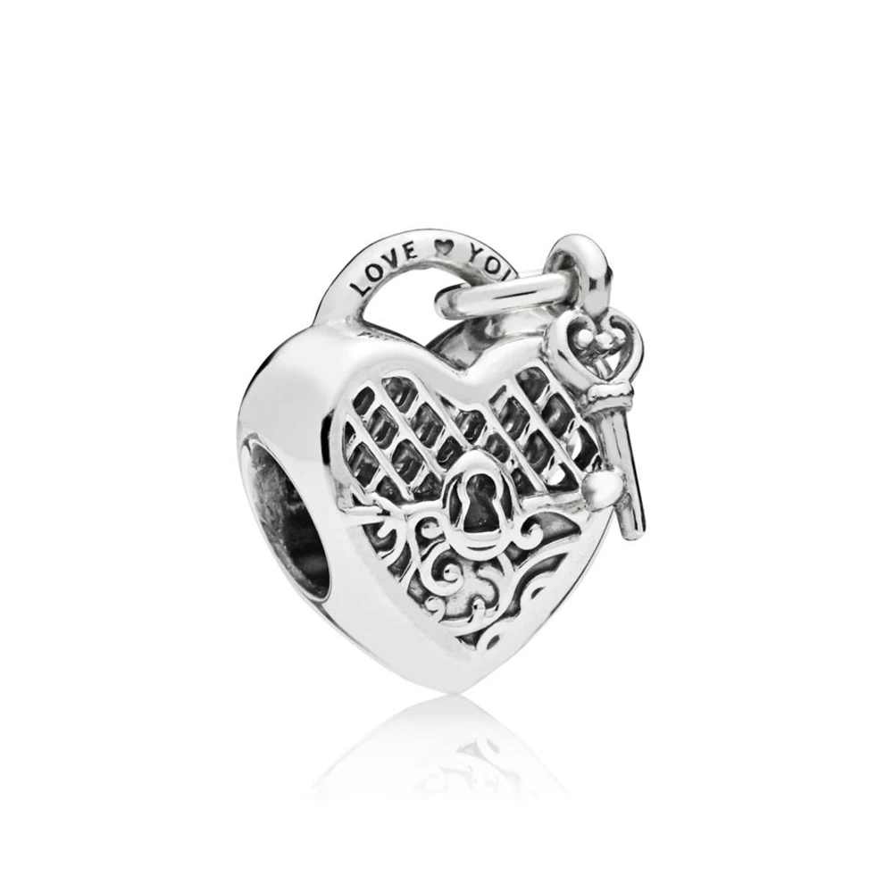 XIAOYI Стерлинговое Серебро 925 пробы, парашют, крикет, птица, шарм, замок, шарм, роза, переплетенная корона, сердце, шарм, сердце, шарик - Цвет: Красный