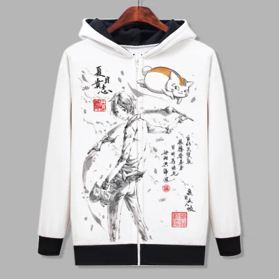 14 Аниме Нацумэ Yuujinchou Cat Teacher флисовое пальто с принтом для мужчин и женщин Зимняя плотная верхняя одежда Takashi Nyanko sensei одежда - Цвет: 14