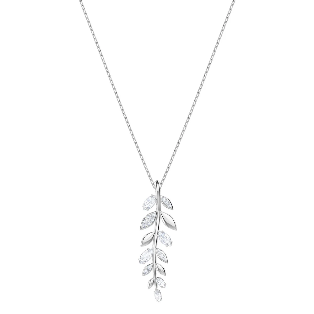 SWA мода простой Изысканный Простой MAYFLY ожерелье из листьев белого золота розового золота подарок на день Святого Валентина