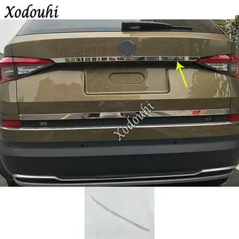 

For Skoda Kodiaq 2017 2018 2019 2020 Car Stainless Steel Rear Door License Trunk Tailgate Frame Plate Trim Lamp Bumber 1pcs