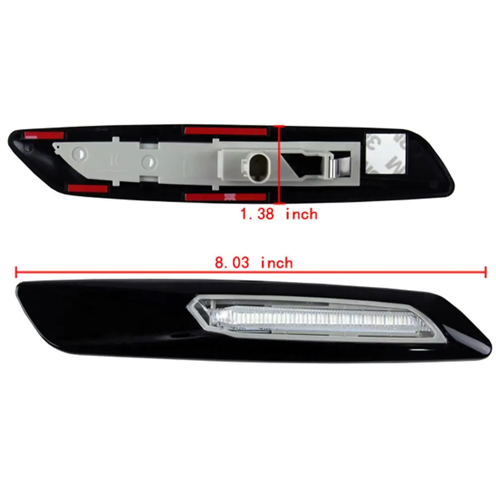 Черный глянец Динамический светодиодный боковые габаритные огни светильник Поворотная сигнальная лампа для BMW E60 E61 E81 E82 E87 E88 E90 E91 E92 E93 X1 E84 X3 E83