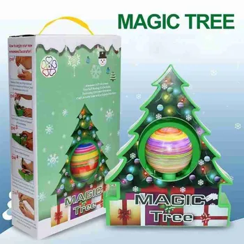 

1pc Magical Christmas Tree DIY Painting Ball Christmas Drop Ornaments Plastic Christmas Decoration Children Xmas Gifts For Kids