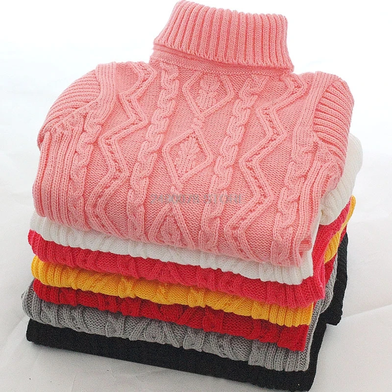 Winter Turtleneck Sweater For Boys Girls School Kids Christmas Sweaters Children Knitted Pullover Outerwear Cardigan Sweater